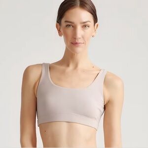 NWOT Quince Women's Organic Cotton Tank Bralette (2-pack) Sz S Color Mink
